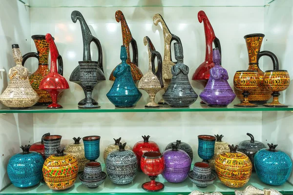National Turkish Glass Souvenirs Handmade Souvenir Tourists Turkey Ceramic Pomegranates — Stock Photo, Image