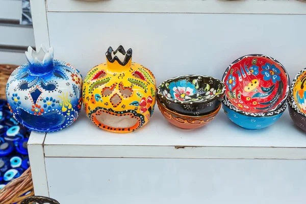 National Turkish Glass Souvenirs Handmade Souvenir Tourists Turkey Ceramic Pomegranates — Stock Photo, Image