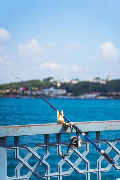 Fiskespö För Fiske Marmorhavet Amatör Hobby Att Fiska Kalkon Förberedd — Stockfoto