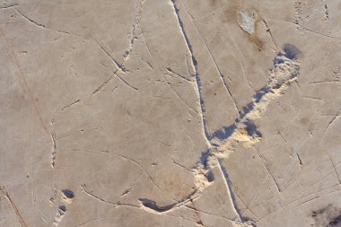 İstanbul 'daki iskelede mermer dokusu. Doğal mermer taş hindi kıyı şeridinde