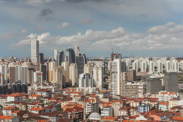 view of istanbul from above. dense building of houses in the city of istanbul. texture of houses in turkey