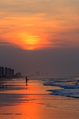 Sunrise balıkçı siluet