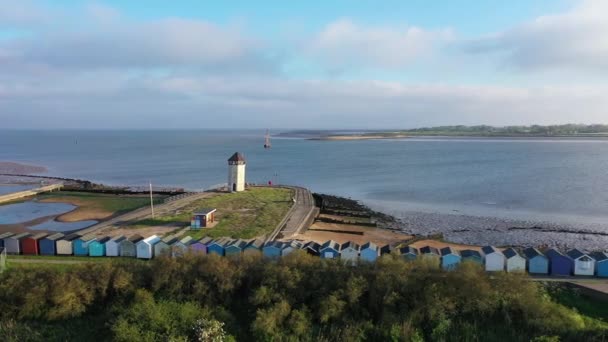 Brightlingsea Lighthouse Tower Sunset Stunning Light Special Seaside Day Essex — Stock Video