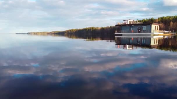 Letecký Pohled Jezero Yanisyarvi Karelia Rusko — Stock video