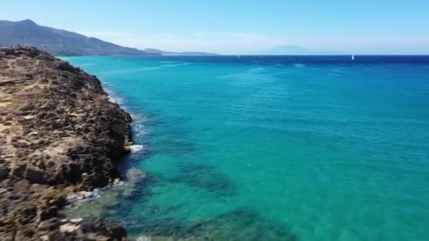 Vista Aérea Playa San Nicolás Zakynthos Grecia — Vídeos de Stock