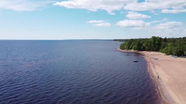 ロシア サンクトペテルブルク地方のゼレノゴルスク付近のフィンランド湾 — ストック動画