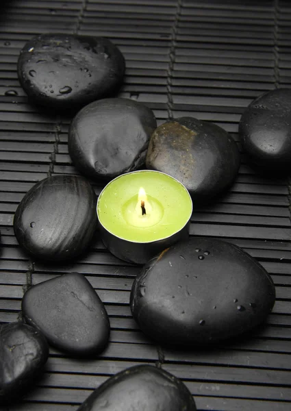 Green candle — Stock Photo, Image