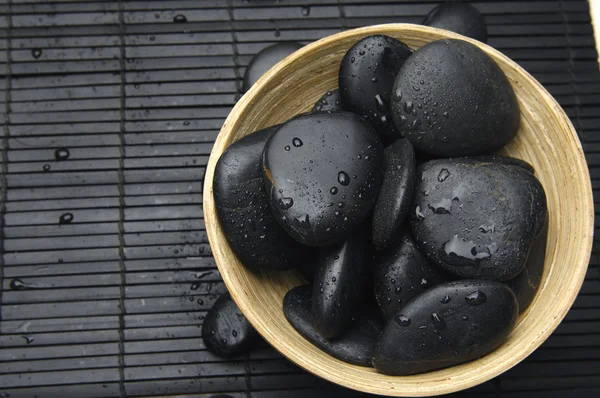 Bowl of zen stones — Stock Photo, Image