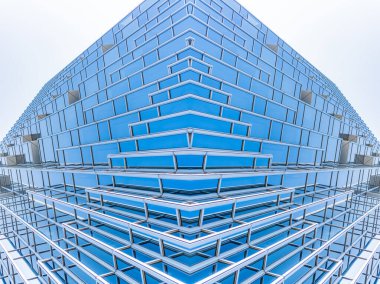 Mimari, Modern İnşaat Cam Cephesi İş Arkaplanı 'nı ayrıntılarıyla anlatıyor