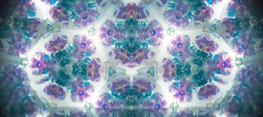 Soyut kaleydoskop arkaplanı. Güzel çok renkli kaleydoskop dokusu. Eşsiz kaleydoskop tasarımı.