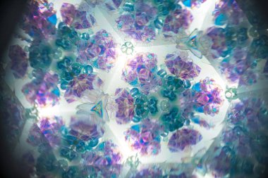 Soyut kaleydoskop arkaplanı. Güzel çok renkli kaleydoskop dokusu. Eşsiz kaleydoskop tasarımı.