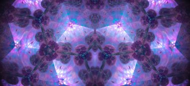 Soyut kaleydoskop arkaplanı. Güzel çok renkli kaleydoskop dokusu. Eşsiz kaleydoskop tasarımı.