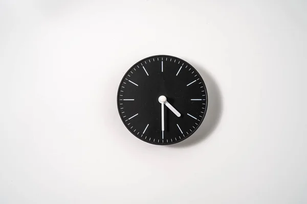 Close Office Clock White Background Clipping Path — Stock Photo, Image