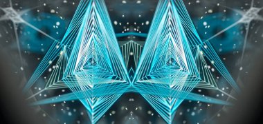 Soyut kaleydoskop arkaplanı. Güzel çok renkli kaleydoskop dokusu. Eşsiz kaleydoskop tasarımı.