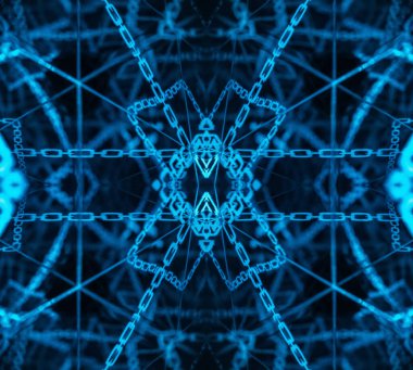 Soyut kaleydoskop arkaplanı. Güzel çok renkli kaleydoskop dokusu. Eşsiz kaleydoskop tasarımı.