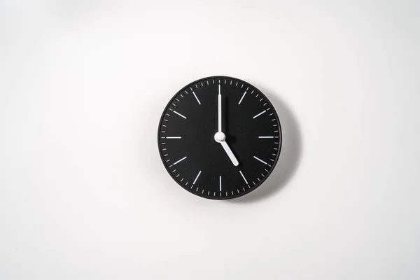 Close Office Clock White Background Clipping Path — Stock Photo, Image