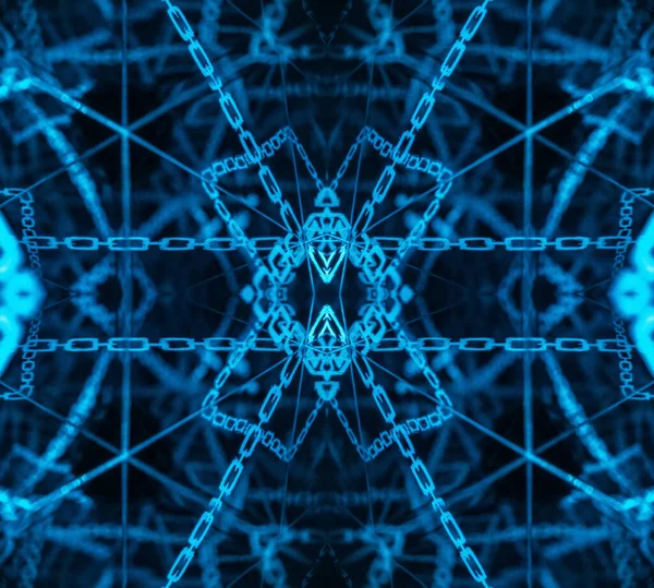 Soyut kaleydoskop arkaplanı. Güzel çok renkli kaleydoskop dokusu. Eşsiz kaleydoskop tasarımı.