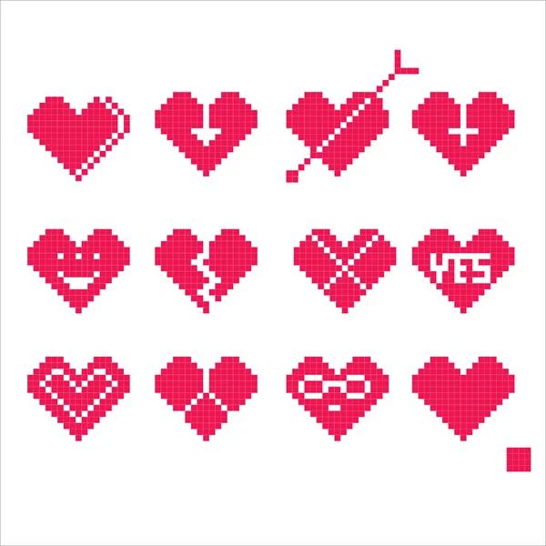 Amore pixel vettoriale — Vettoriale Stock