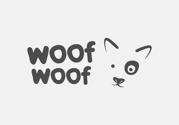 Logo Icona Dog Face Branding Design Emblema Del Timbro Del — Vettoriale Stock