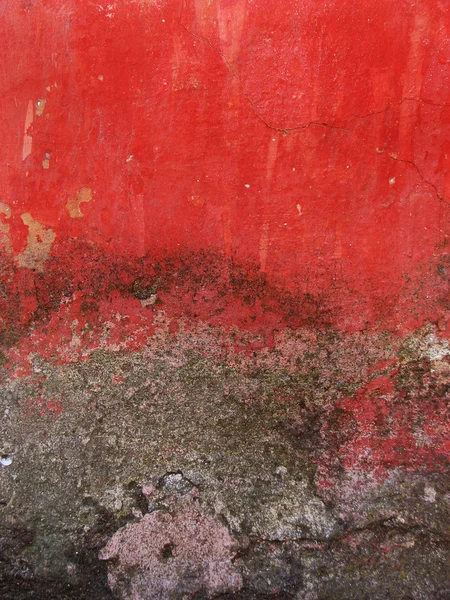 Cracked red old wall background — Stock Photo, Image