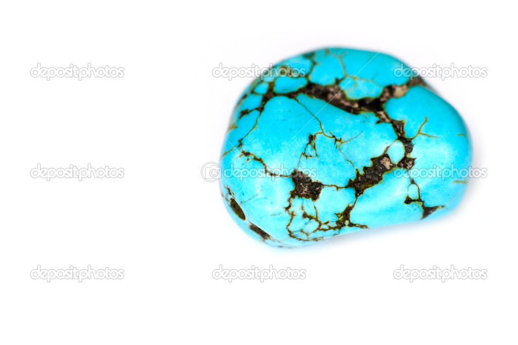 Turquoise on white background