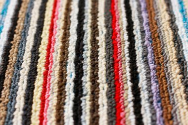 çok renkli çizgili dikey yakın çekim içinde halı