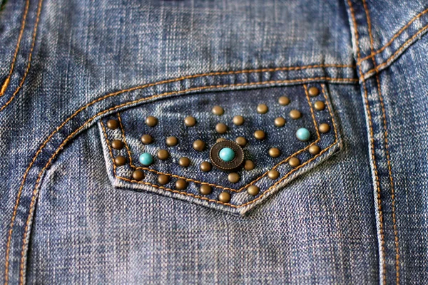 Jeans fragment closeup — Stock Photo, Image