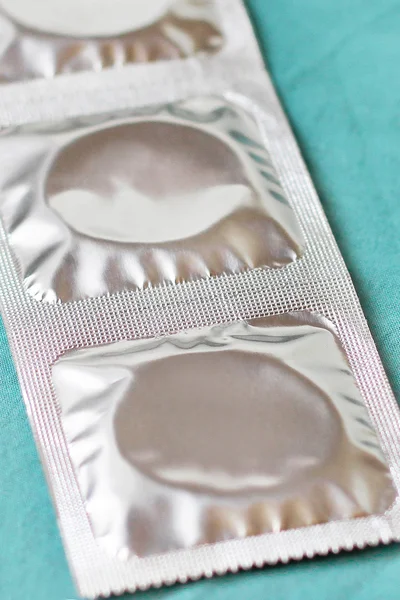 Condoms in pack — Stock Photo, Image