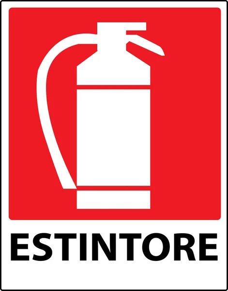 Extinguisher sign — Stock Vector
