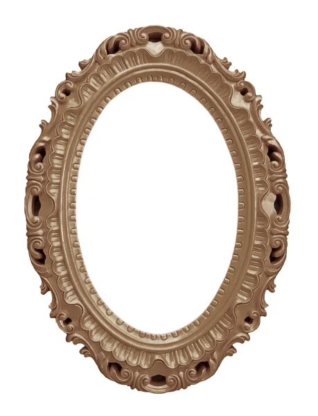 beyaz izole kahverengi vintage çerçeve