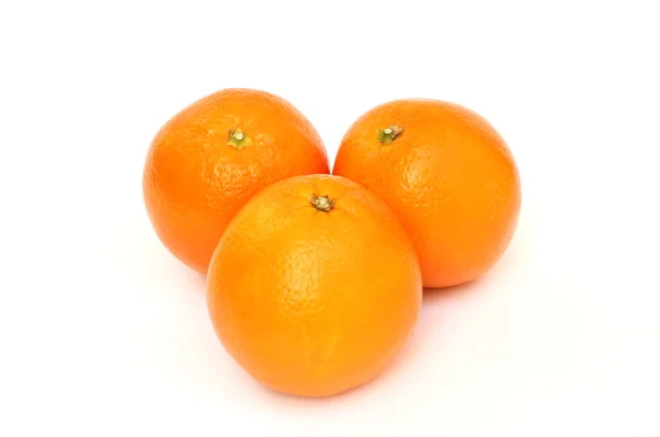 Group of ripe orange isolated on white background — Stock Photo, Image