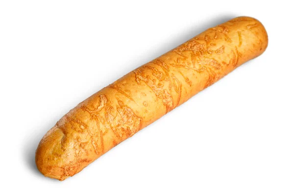 Длинный Французский Багет Запечённым Сыром — стоковое фото