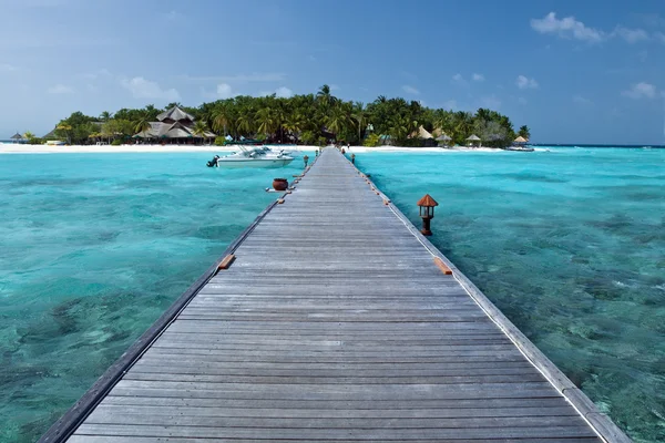 Isola tropicale Paradiso - Maldive — Foto Stock