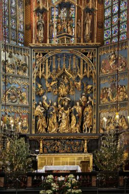 Cracow - kilise St mary - Polonya