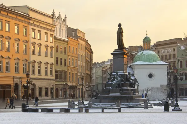 Tržní náměstí (Rynek Główny) - Krakow - Polsko — Stock fotografie