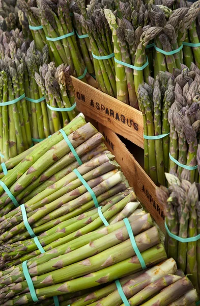 Consigli per gli asparagi - Market Stall — Foto Stock