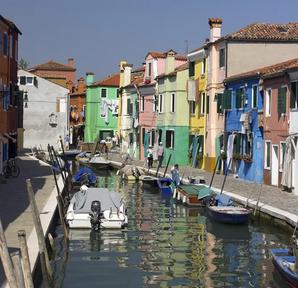 Burano - Venedik - İtalya — Stok fotoğraf