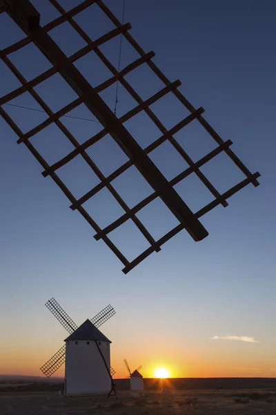 Pôr do sol em La Mancha - Espanha — Fotografia de Stock