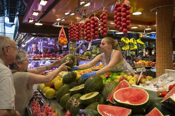 St joseph food market - barcelona - spanien. — Stockfoto