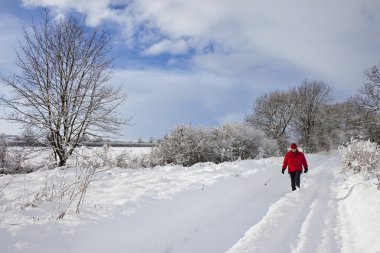bir ülkenin lane - İngiltere'de kar