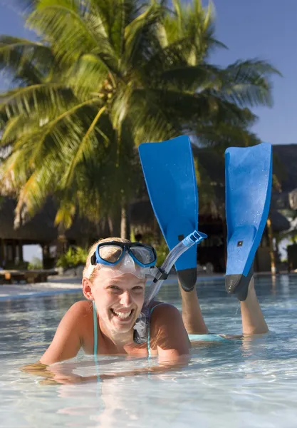 Luxe resort - Frans-Polynesië - Zuid pacific — Stockfoto