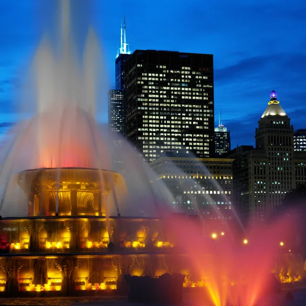 Buckingham památník fontány - chicago - usa — Stock fotografie