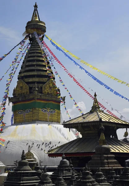 Swayambhunath stúpa v kathmandu. Nepál — Stock fotografie