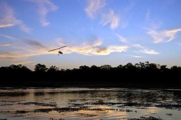 Afrikaanse sunrise - Okavangodelta - botswana — Stockfoto