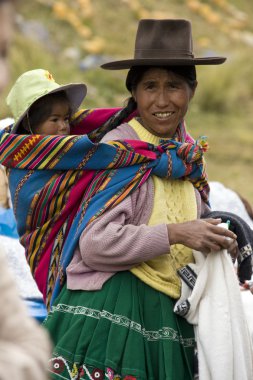 Perulu anne ve çocuk - peru