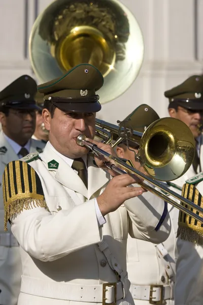 Presidential Band at the Presidential Palace in Santiago in cent — Stock Photo, Image