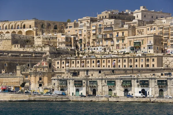 Valletta - velký přístav - malta — Stock fotografie