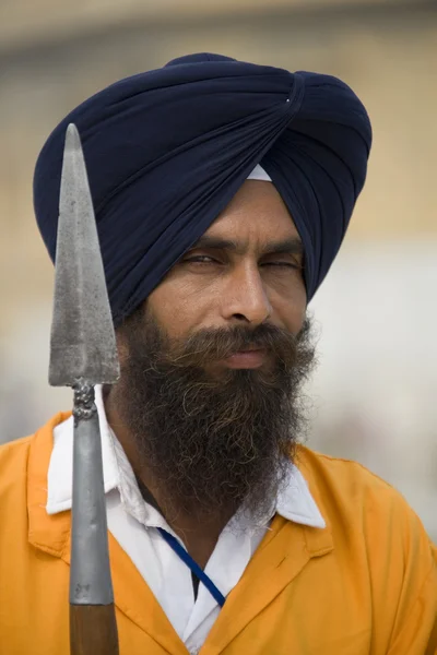 Sikh Guard - Amritsar - India — Stock Photo, Image