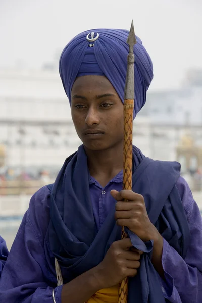 Sikh Guard - Amritsar - India — Stock Photo, Image