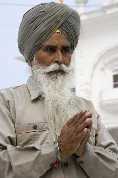 Sikh Pilgrim - Amritsar - Índia — Fotografia de Stock